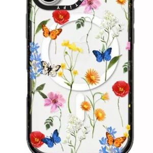 Floral Butterfly Phone Case - White